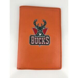Milwaukee Bucks NBA Orange Leather‎ Portfolio Case Cover Notebook Planner